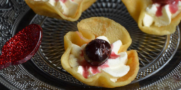 Cherry & Cream Crêpe Cups